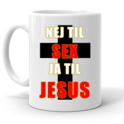 "Nej til sex, Ja til Jesus" kop (Ingen baggrund)